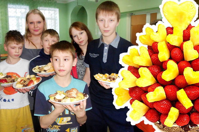 Детский дом города Березники. Мастер класс по приготовлению фруктовых лакомств.